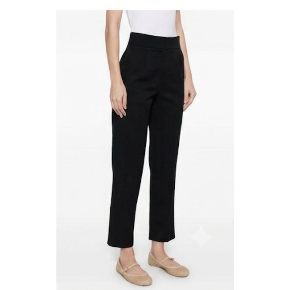 Forte Forte Cotton Twill Tapered Pants in Black 0 XS - Picture 2 of 4